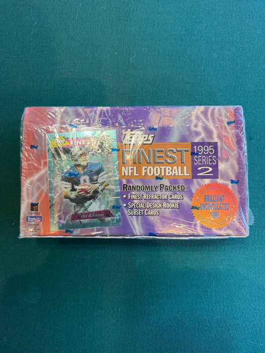 1995 Topps Finest Football Series 2 Sealed Box 24 Packs vintage RARE* Hobby Box, 24 packs