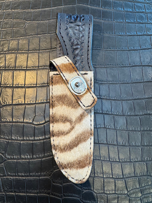 Randall Model 23 Exotic Sheath in Zebra by Treeman.