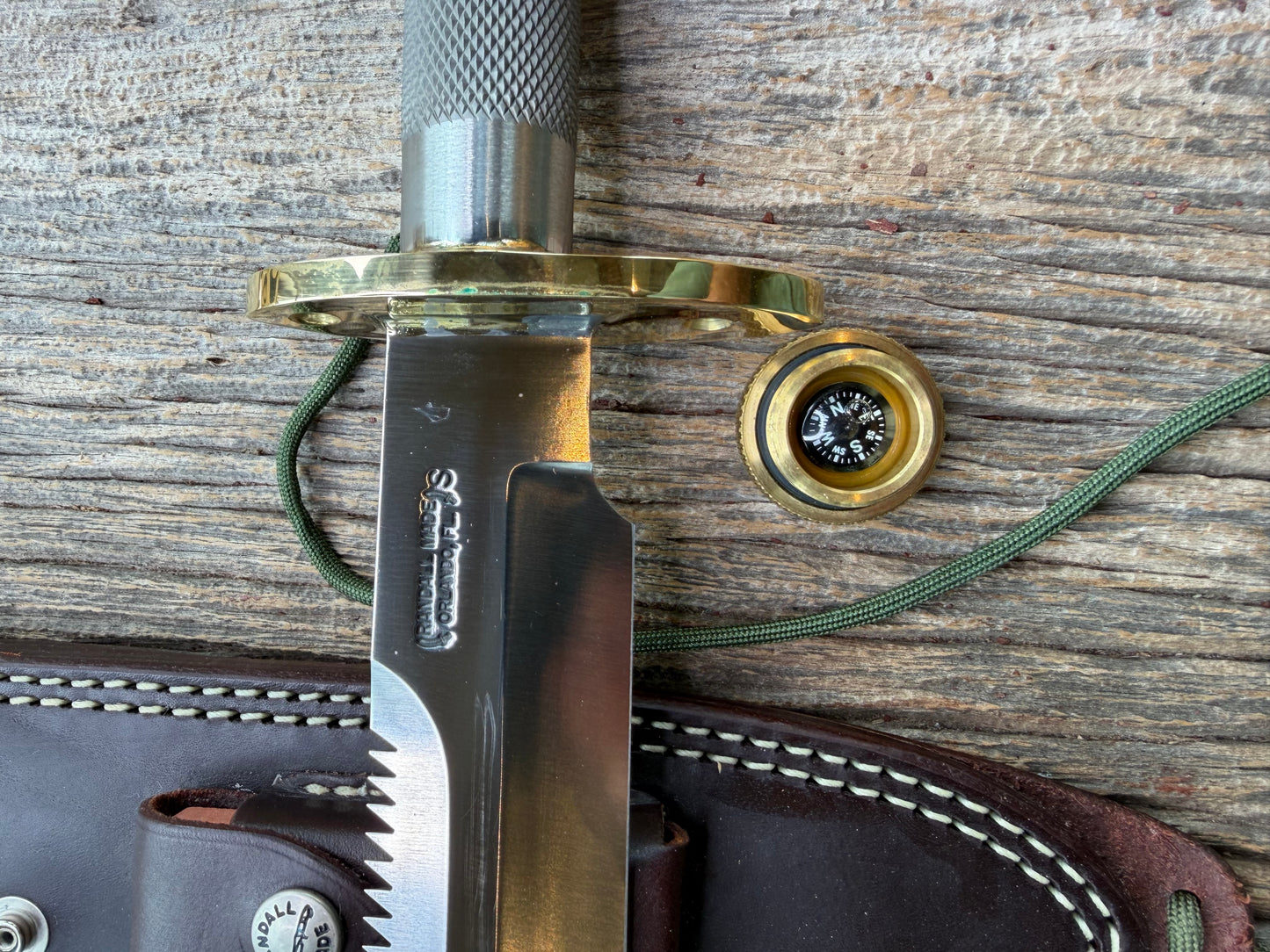 Randall Knife Model 18-7.5 Survival Knife, Stainless Steel, Compass, Lanyard,