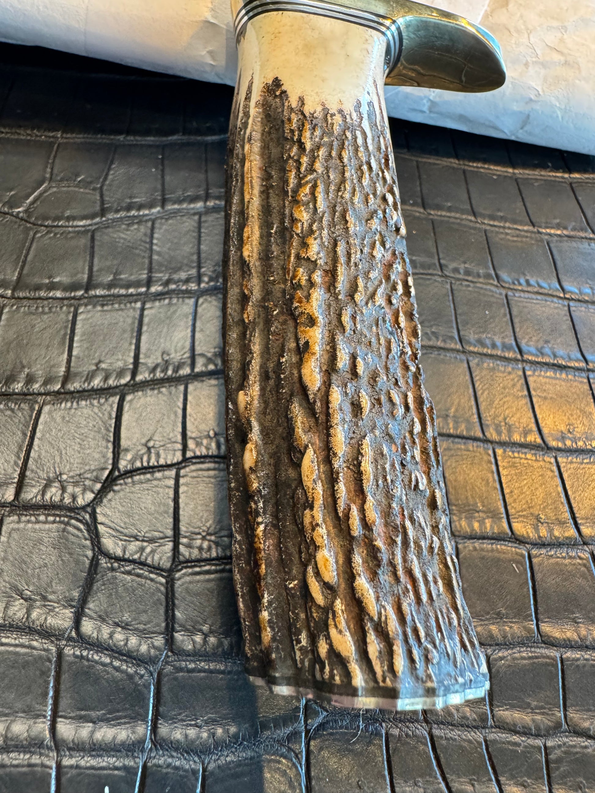 Randall Model 19-5 in very nice Stag. Nickel Silver Single Hilt and butt plate.