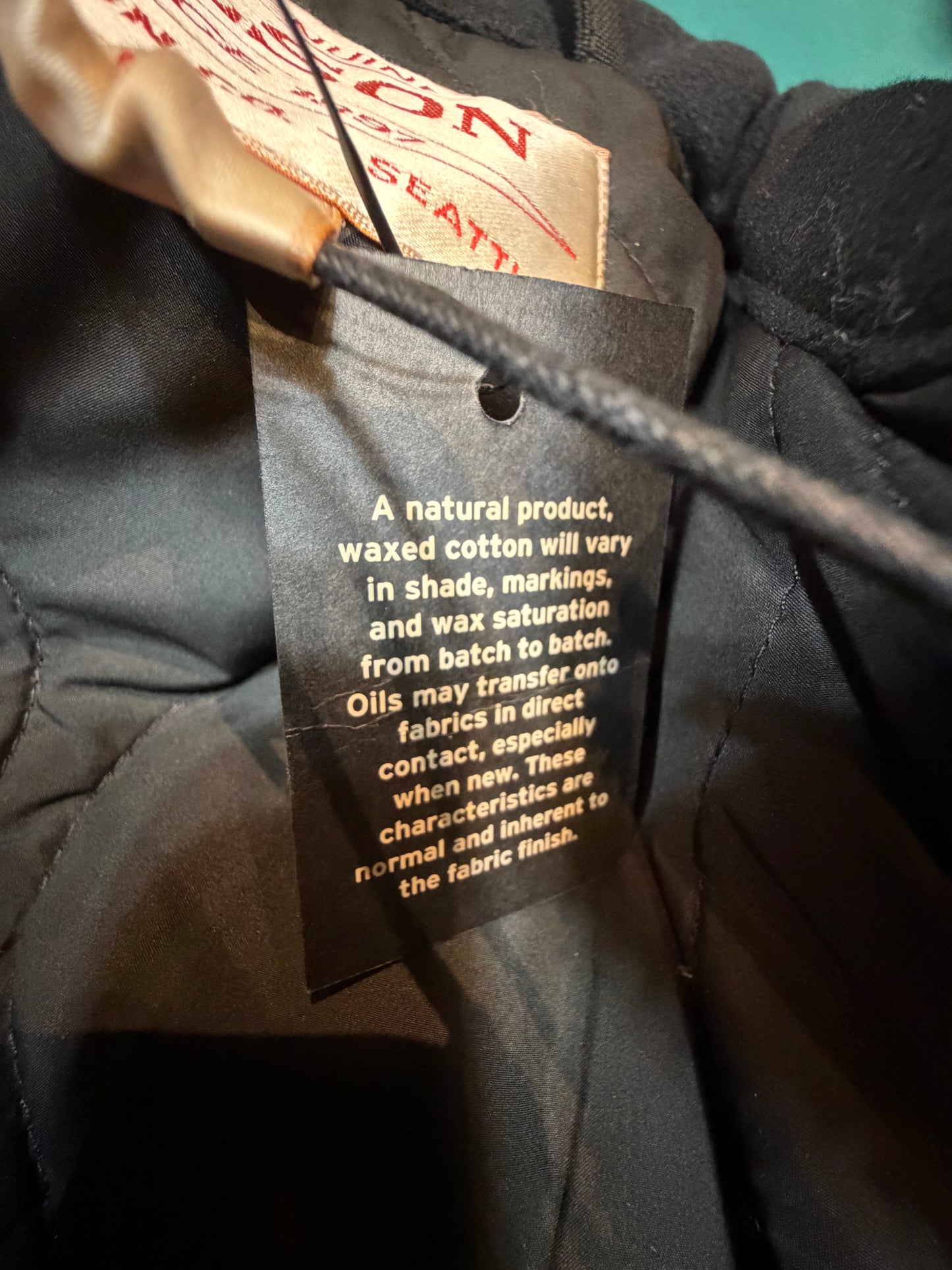 NWT Filson TIN CLOTH PRIMALOFT® JACKET in Black in a size Large NWT
