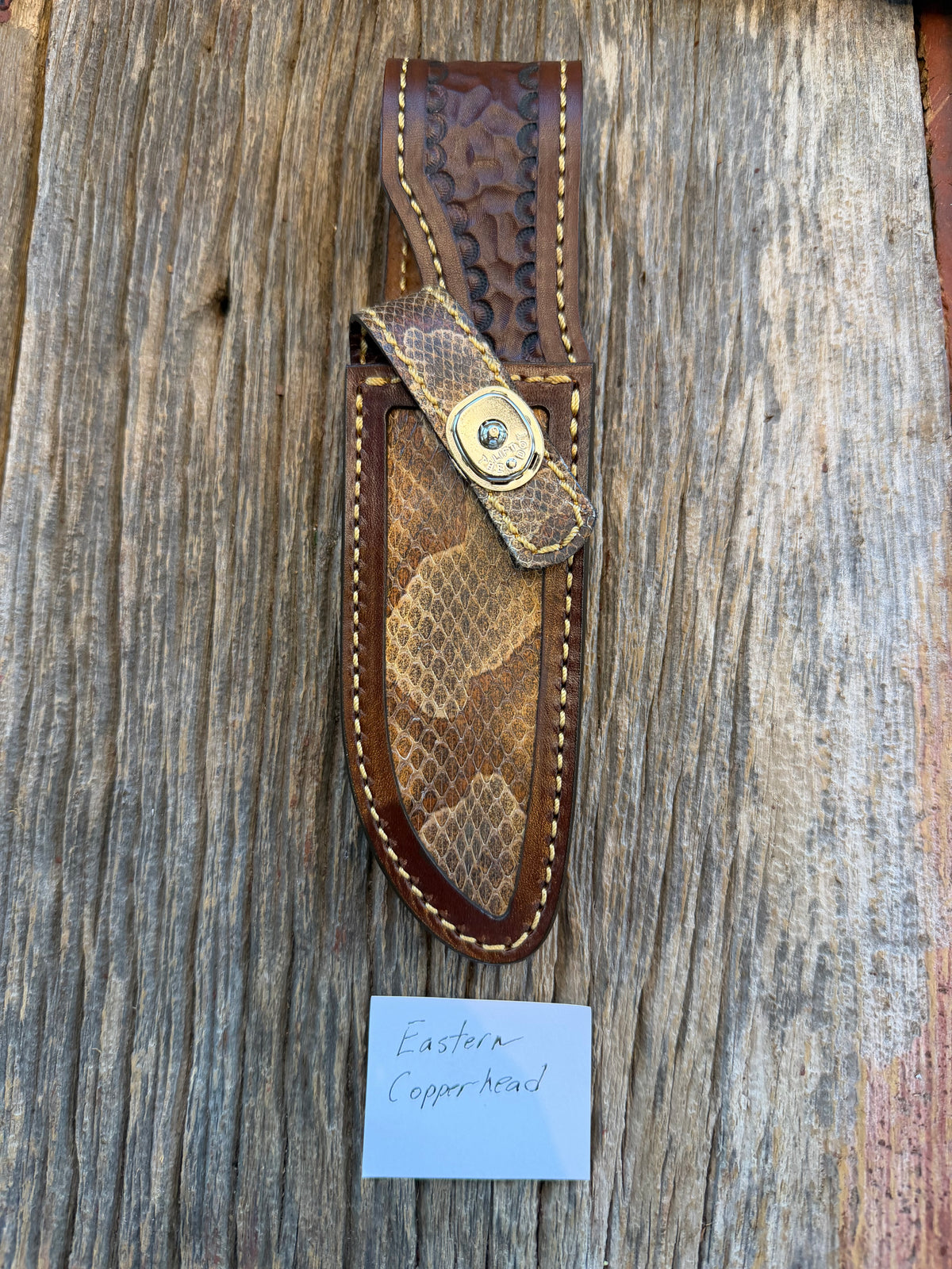 Unique Copperhead Pattern Randall Model 23 Sheath in Exotic Eastern Copperhead from Treeman Shea ...