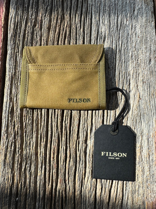 New with Tags Filson Smokejumper Tin Wallet OG Dark Tan # 20236230