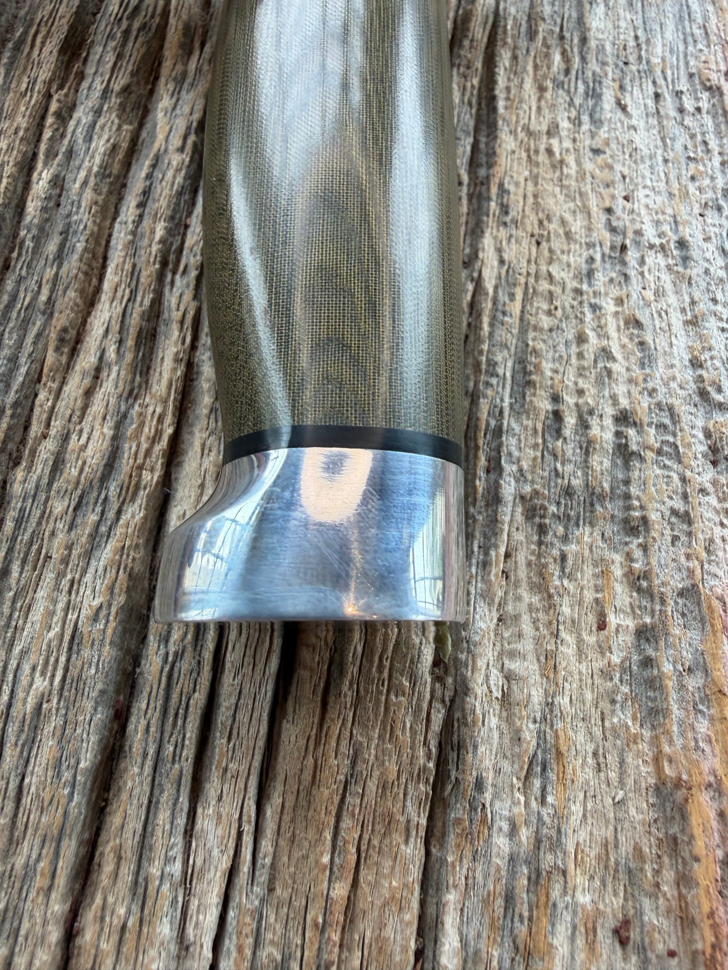 New Paper Randall Made Knife Model 12-6 Green Micarta Stainless Nickel Hilt