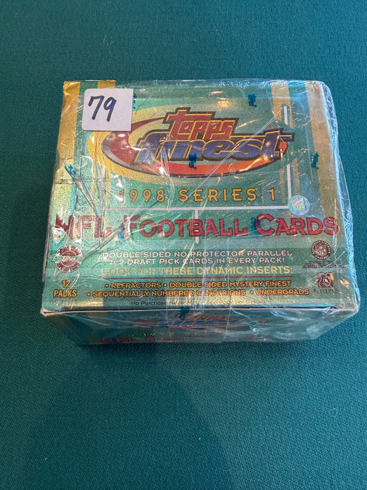 1998 TOPPS FINEST FOOTBALL FACTORY SEALED JUMBO BOX WAX HOBBY SERIES 1 PEYTON MANNING 12 packs