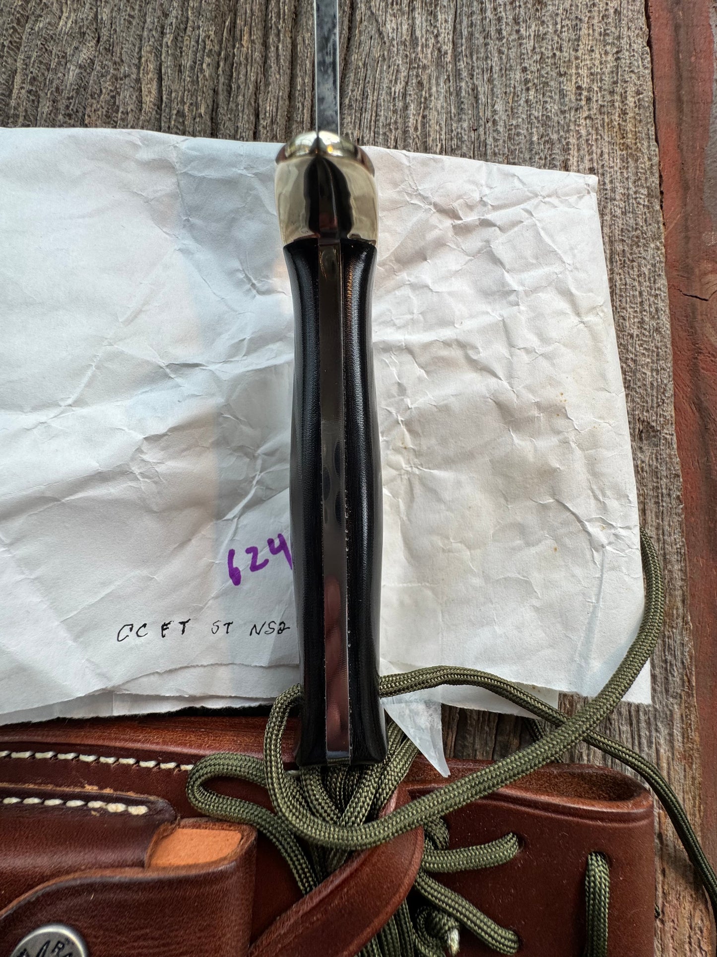 New in Paper Randall Knife Model Combat Companion Black Micarta Handle Stainless Steel, NSH and Sawteeth.