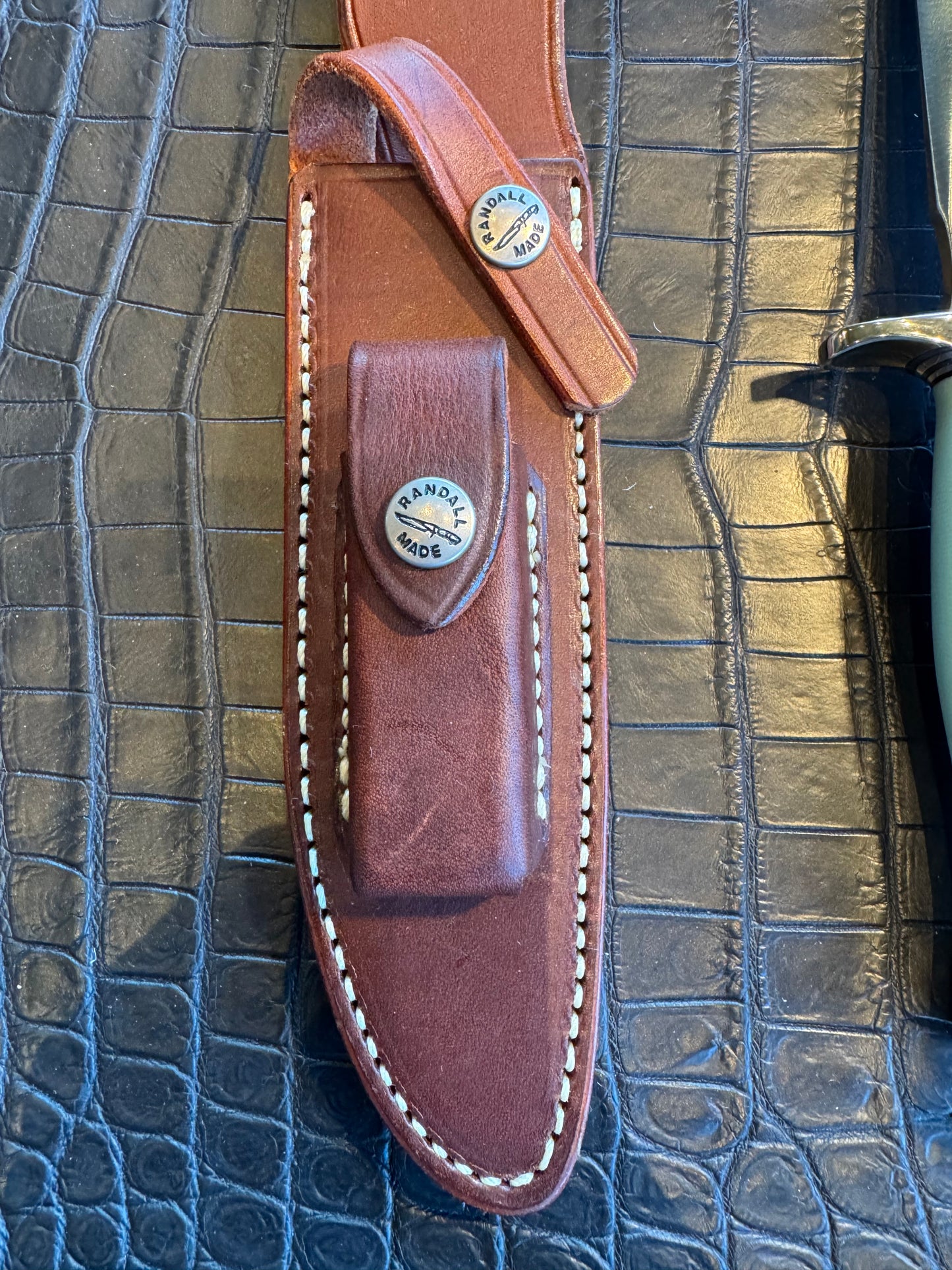 New Randall Knife Model 1-6 Tiffany G-10 Nickel Hilt Stainless Rare