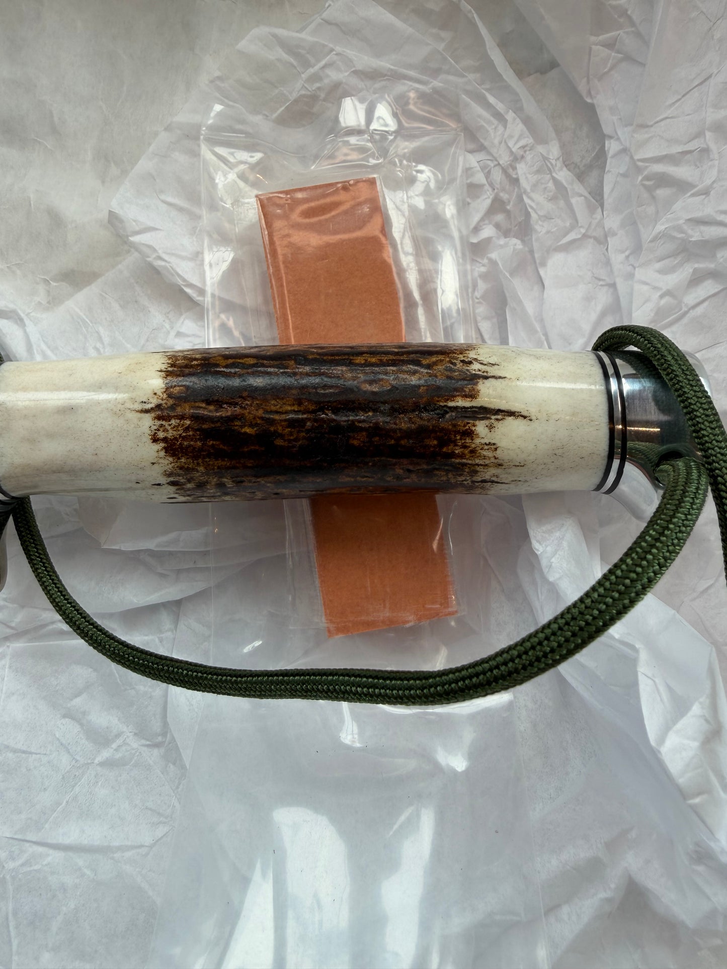 New in Paper Randall Made Knife Model Denmark Special Stainless Nickel Hilt, Wrist thong.