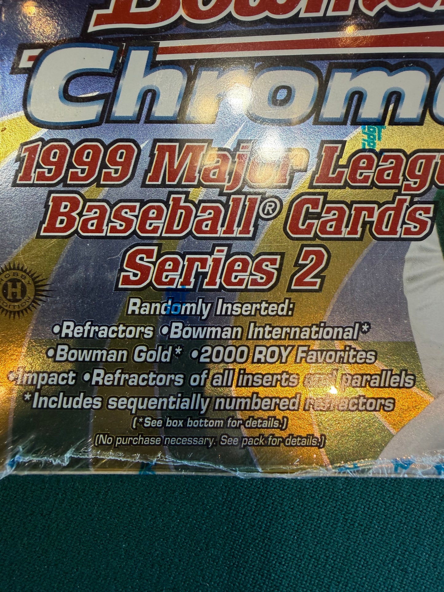 1999 Bowman Chrome 2 Hobby Box - Hamilton, Furcal RCs FACTORY SEALED