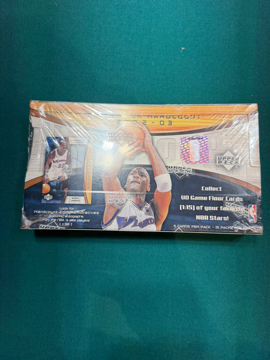 2002/03 Upperdeck Hardcourt Bowman’s Basketball Hobby Box Sealed 15 packs per box