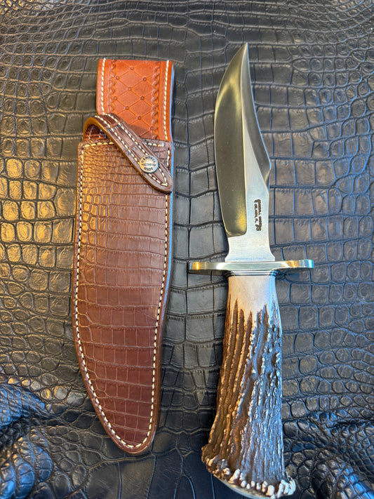 Randall Model 12-8 “Big Bear” Exotic Brown Crocodile Sheath from Sullivans by Gutcher