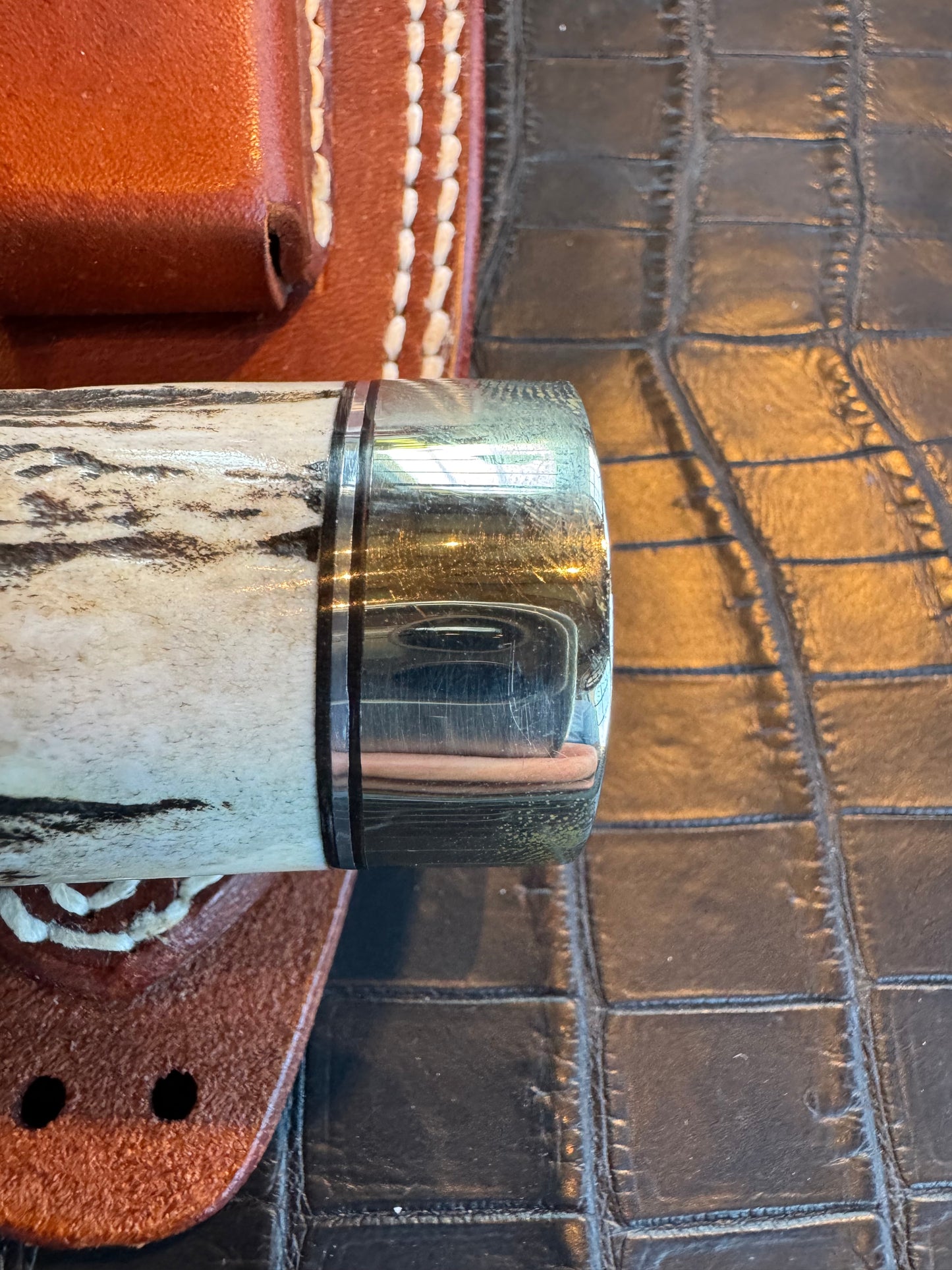 Nice Randall Knife 14-7 1/2 Stag Nickel Silver Hilt + Buttcap Stainless Steel Blade