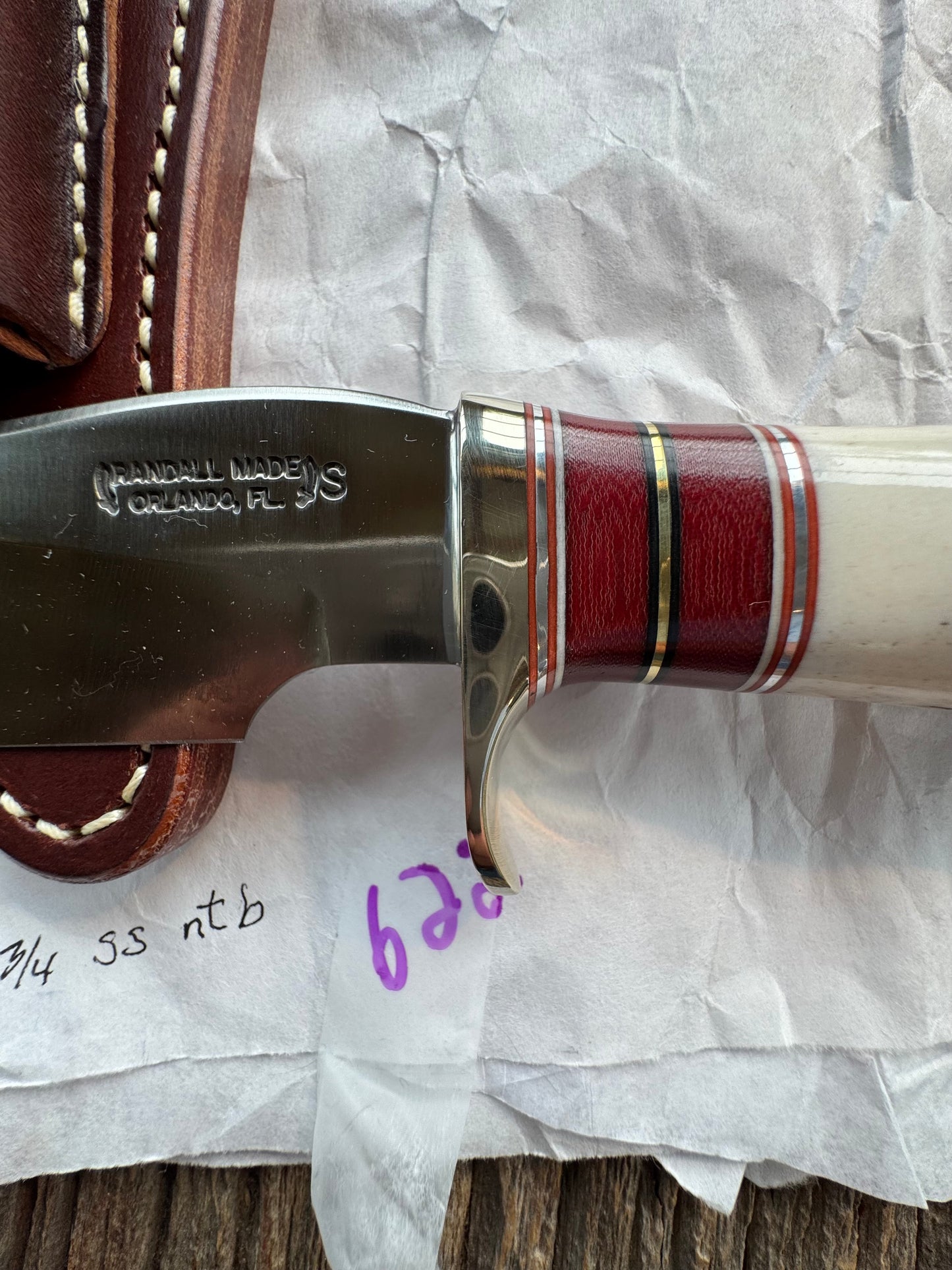 New in Paper Randall Knife Model 27 Trailblazer Stag Handle Stainless Steel, NSH and butt cap, 13 Spacer option.