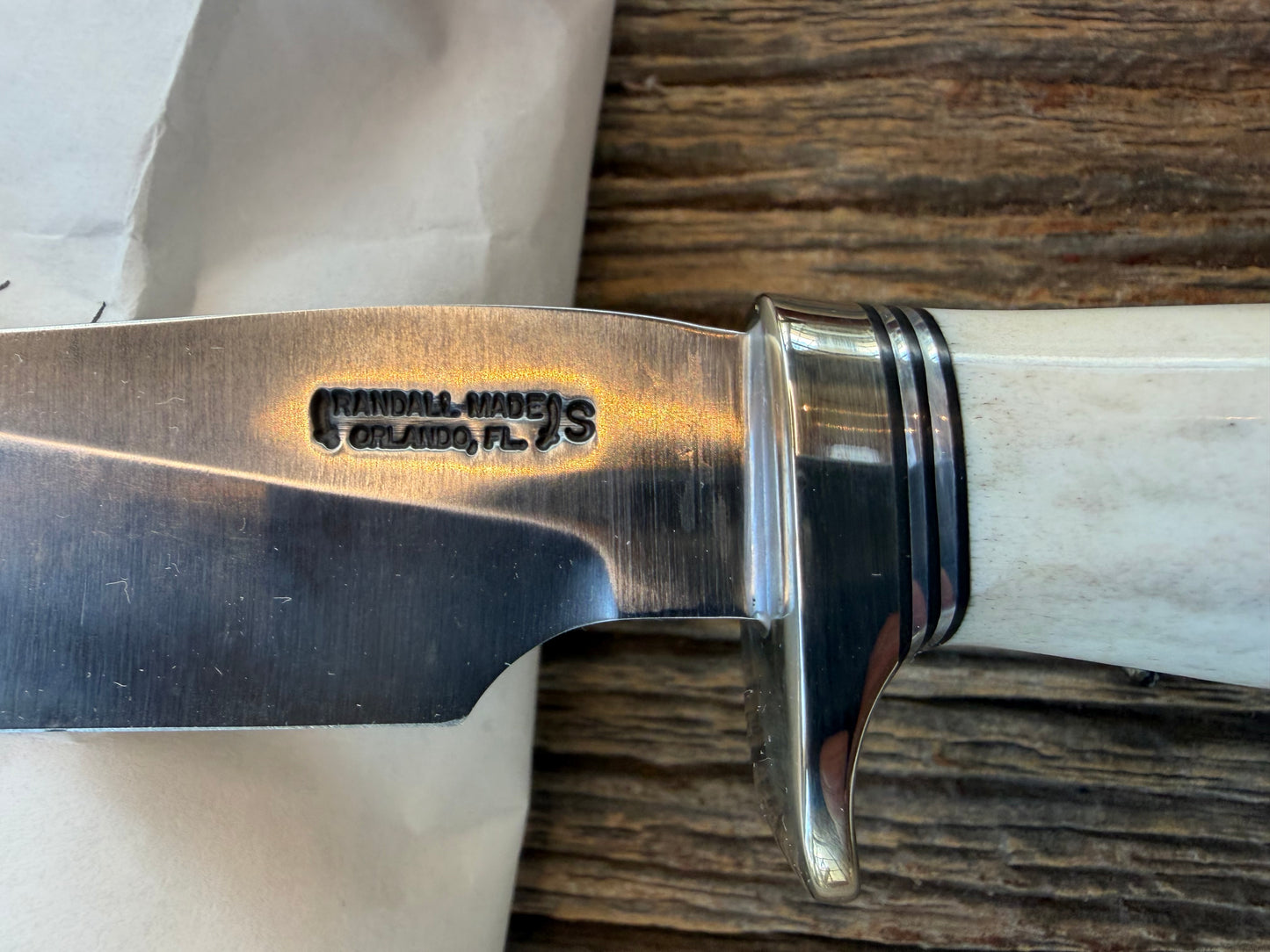 New in Paper Randall Made Knife Model GTR Stainless Nickel Hilt