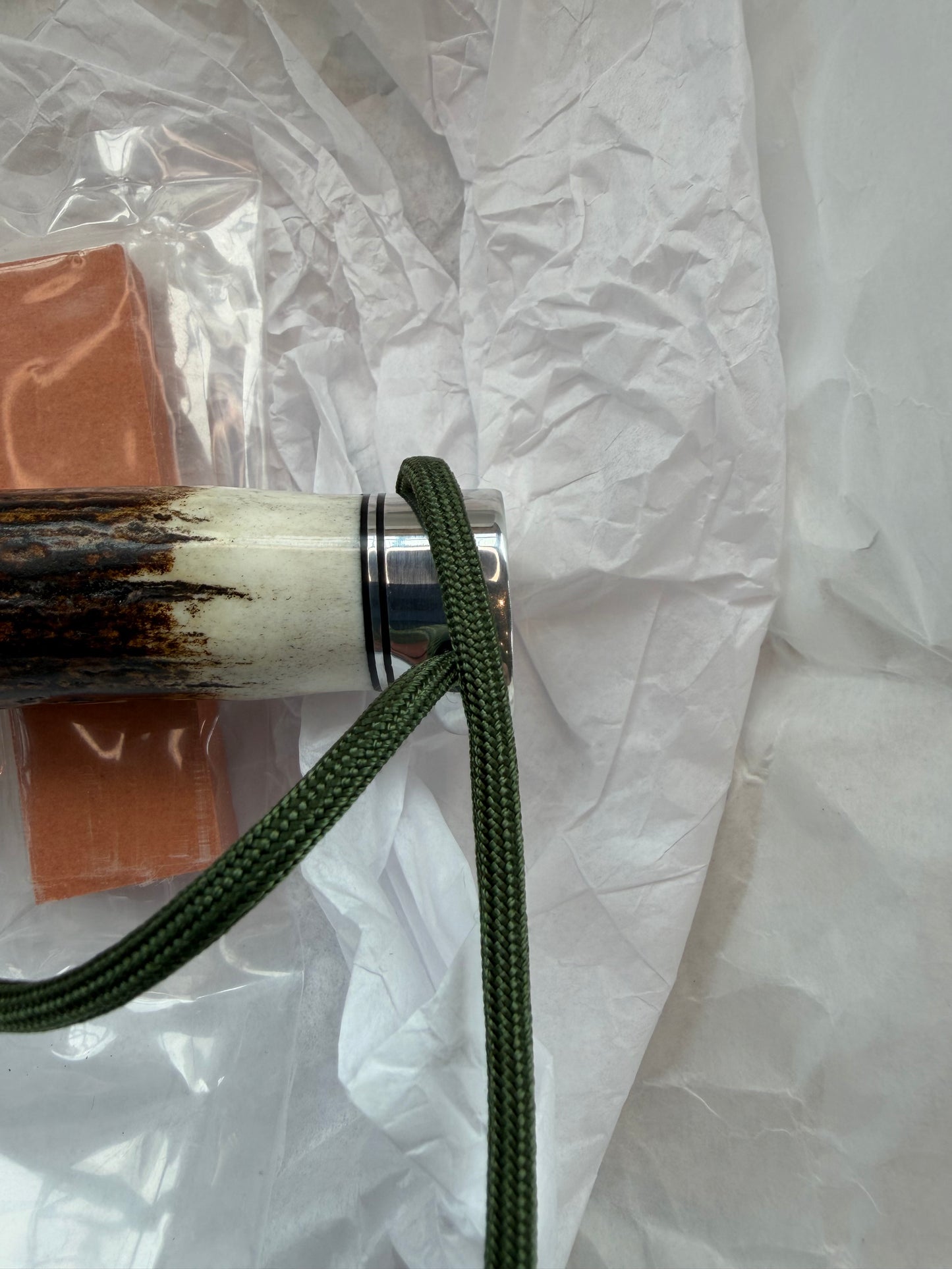 New in Paper Randall Made Knife Model Denmark Special Stainless Nickel Hilt, Wrist thong.