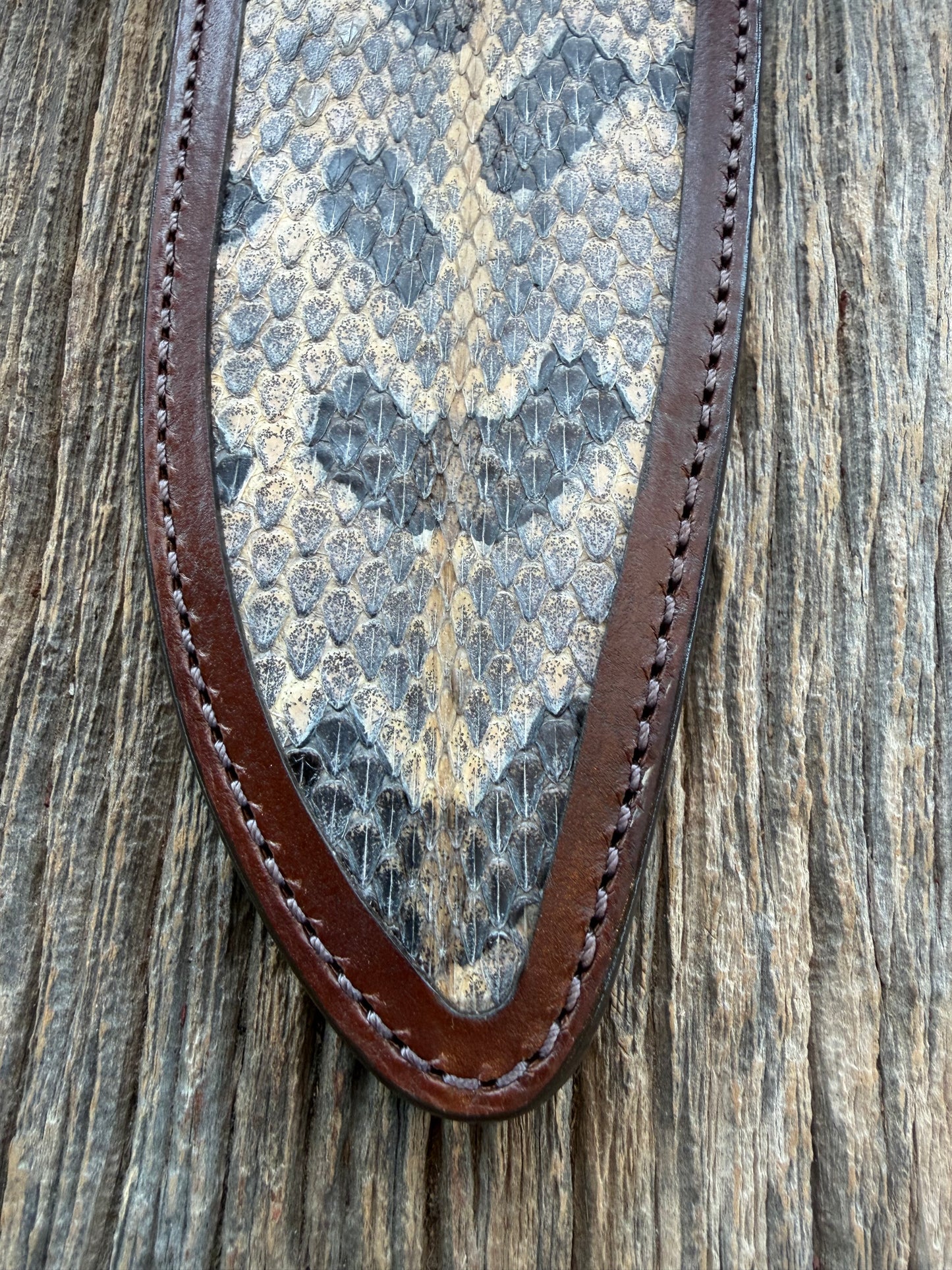 Randall Model 12-11 and 12-8 Large and Small Sasquatch  pair in Exotic Canebreak RattleSnake. An absolute gem 1/1 pair from Treeman Sheaths. Tremendous colors on this one.