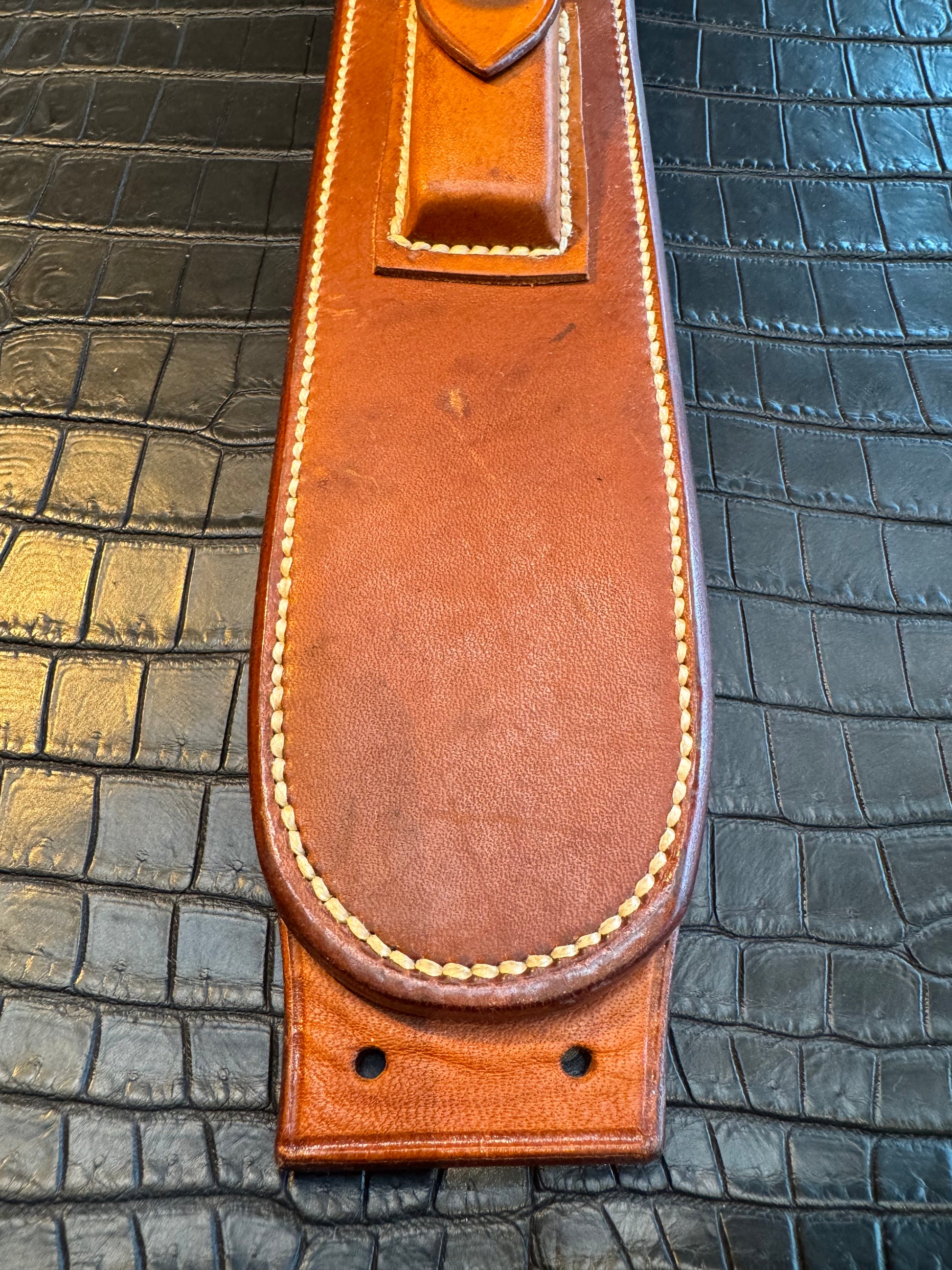 Randall Model 6-9 or 12-9 Sheath in Tan Leather made by Johnson Sheaths in the 90’s for Randall Knives.