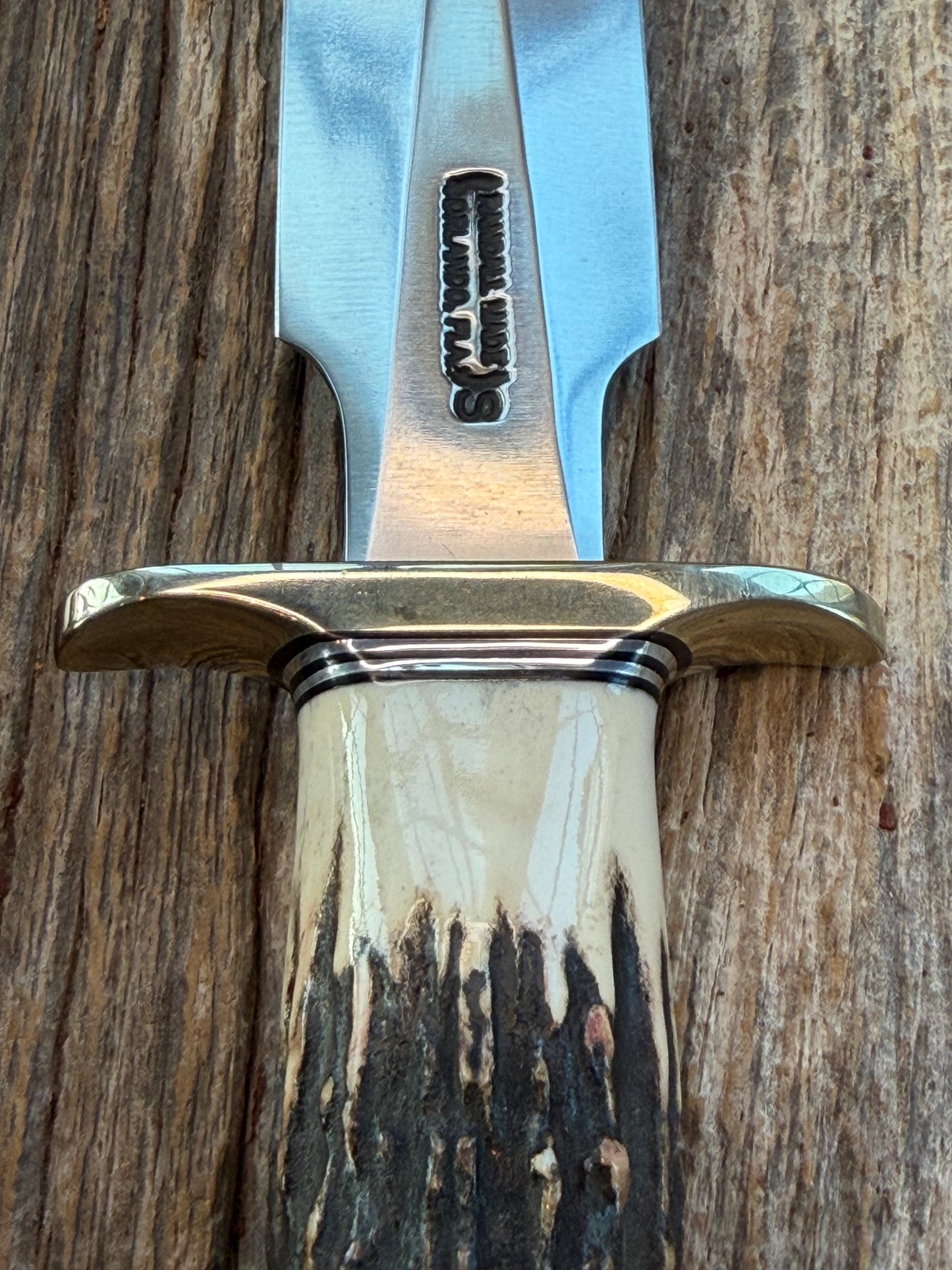 Randall Knife Model 2-7 Popcorn Stag, Stainless Blade, NSH, Lanyard