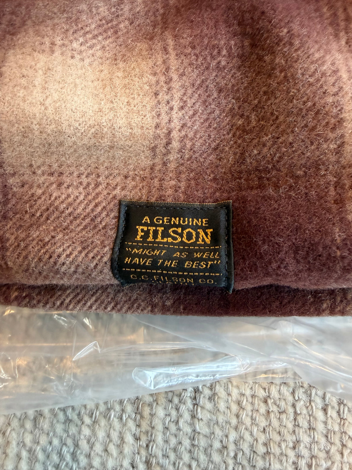 Rare Filson Mackinaw Wool Duffle Medium Brown Tan Ombre Wool and Leather NWT Made in USA - 20286180
