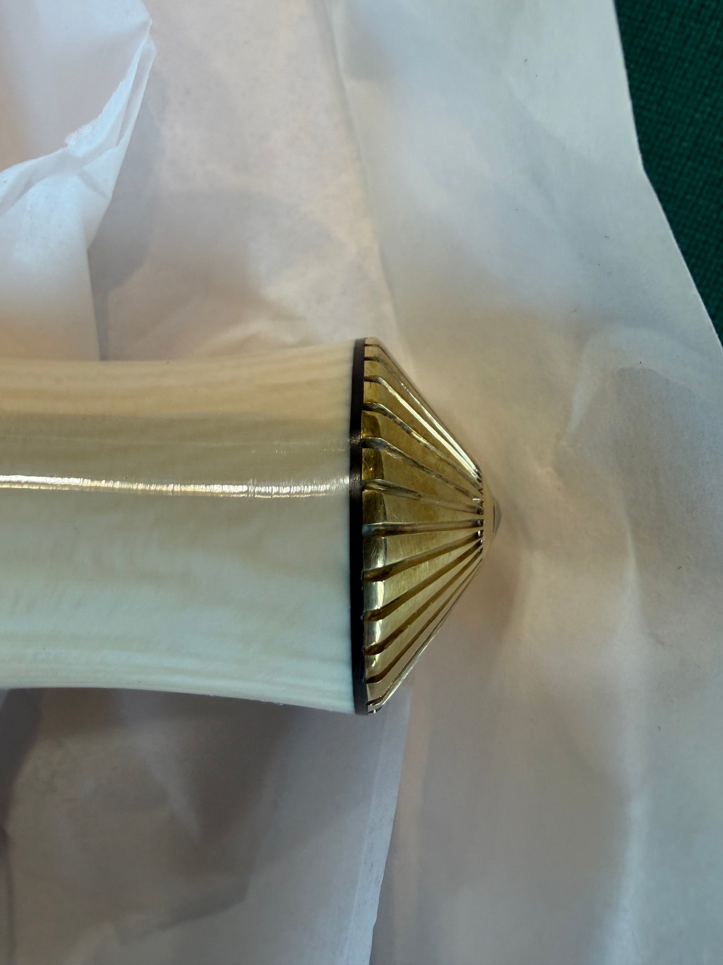 New in Paper Model 12-11 Confederate. Beautiful Dave Warthers Resin with a Brass forward curved hilt and Scalloped brass collar and coolie butt cap.