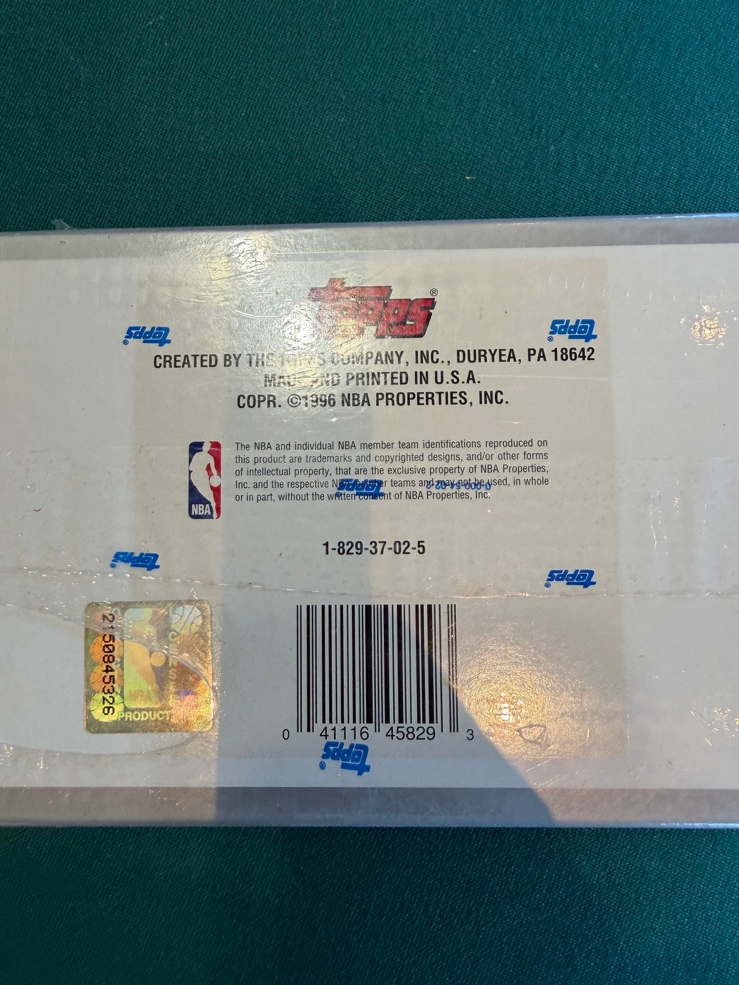 1995-1996 Topps Finest Series 2 Basketball Hobby Box - Factory Sealed 24  packs per box, 5 cards per pack.
