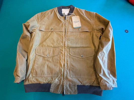 Rare Filson Cover Cloth Kodiak Medium Bomber Jacket Dark Tan # 10715251 NWT Vintage USA