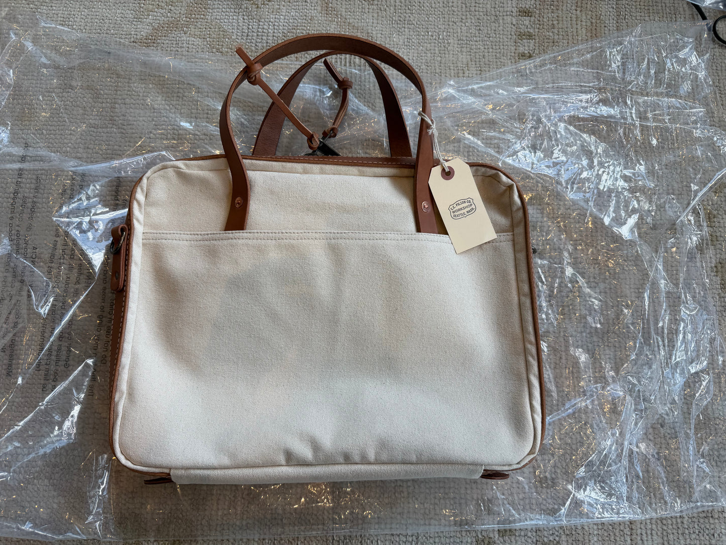NWT Filson Workshop Pullman Canvas and Leather Briefcase. #13/50