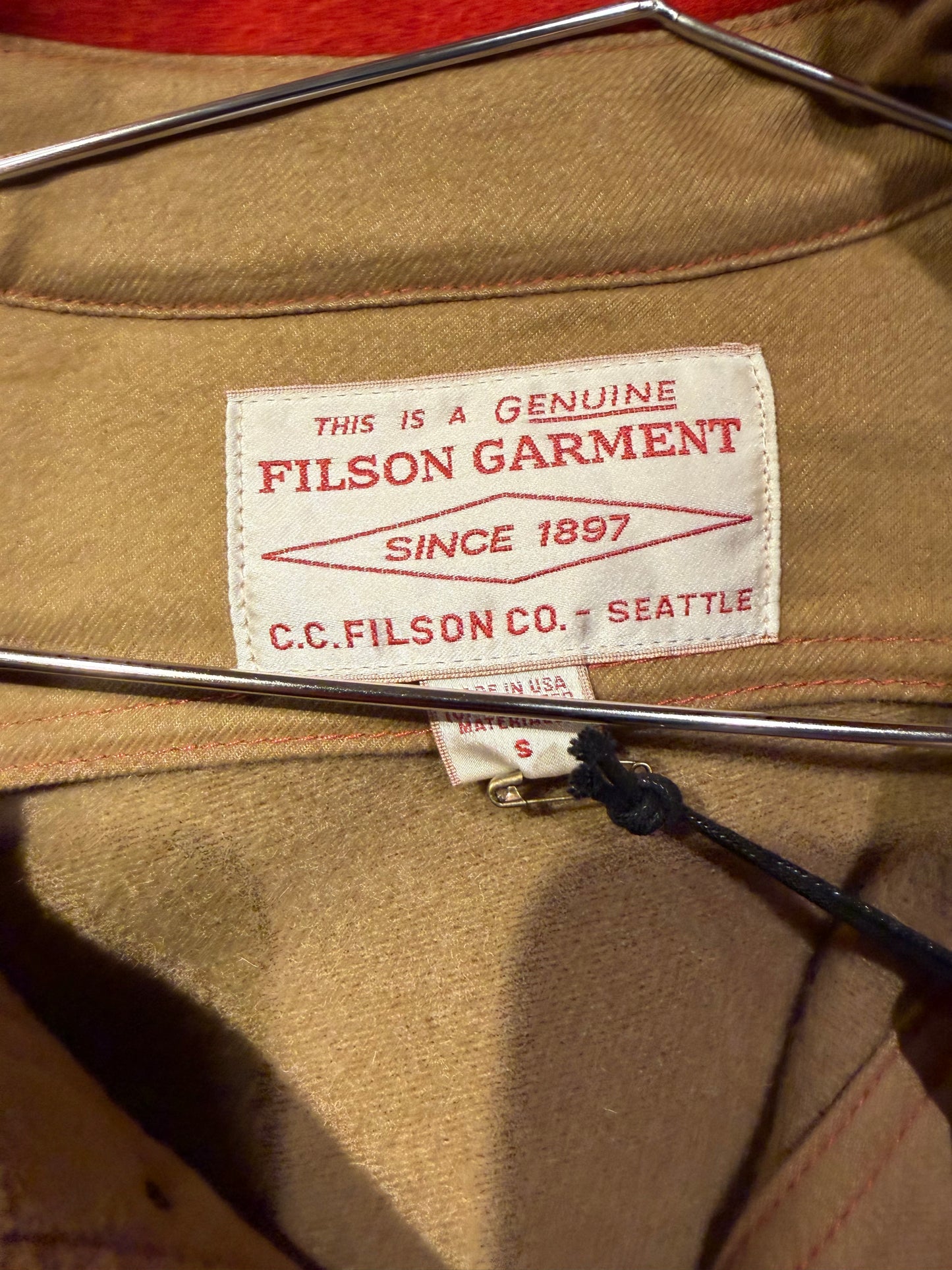 NWT Filson Jacquard Wool Jac Shirt Moose Men's Small NWT MSRP $595