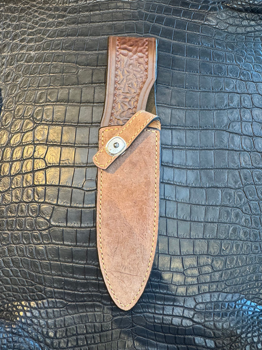 Randall Model Clinton Special TC Exotic Sheath in Grey Hippo by Treeman.