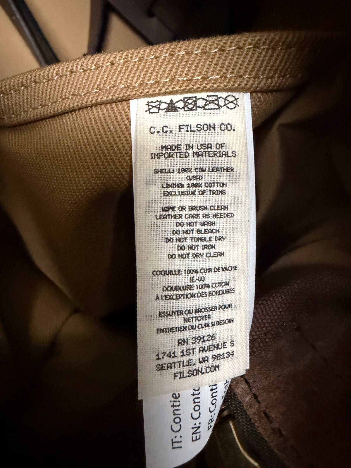 FILSON HERITAGE LEATHER MEDIUM DUFFLE BAG BALLARD BROWN OS NWT