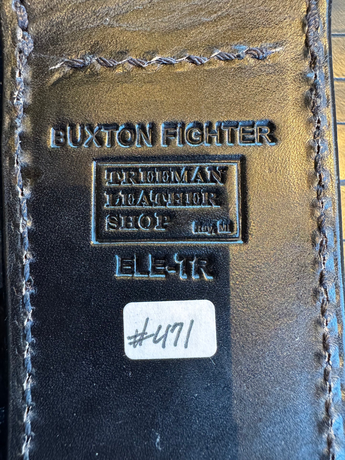 Very nice Randall Knife Buxton Fighter Black Micarta BF # 1097 Stainless Blade plus Elephant Treeman