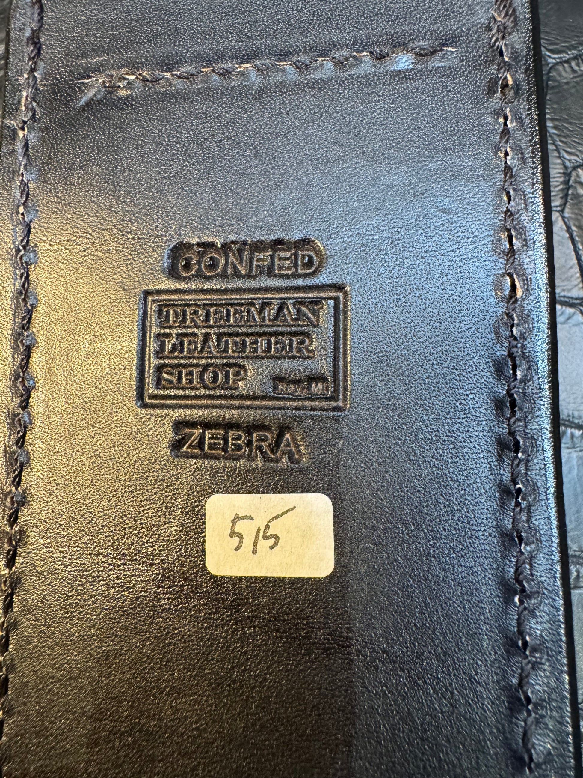 Randall Model Confederate Sheath in Exotic Zebra Hide ( top of the head) from Treeman. Sheath only.