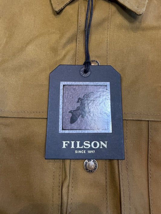 Filson Tin Cloth Cruiser Medium Long Dark Tan Canvas Made In USA Made “Rare”