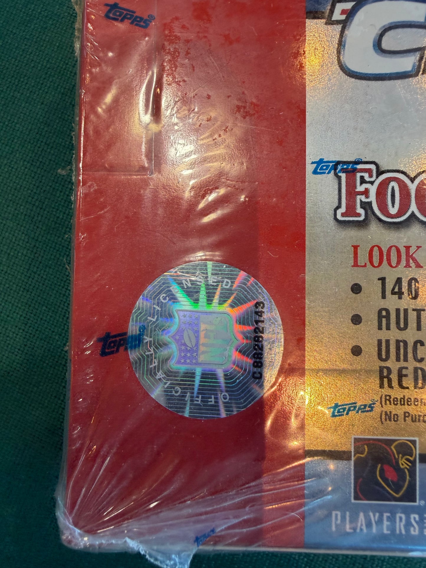 2002 Bowman Chrome Football Factory Sealed HOBBY BOX New/Factory Sealed. 18 packs per box