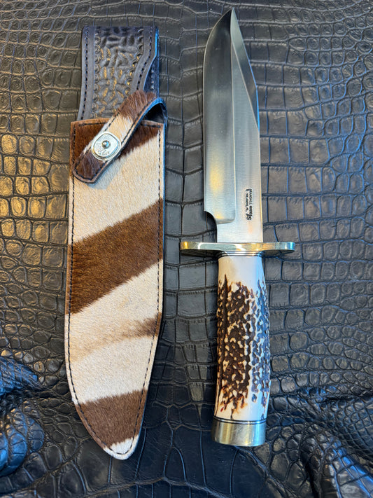 Randall Model 12-9/14 Grind Sheath in Exotic Zebra by Treeman. (Sheath only)