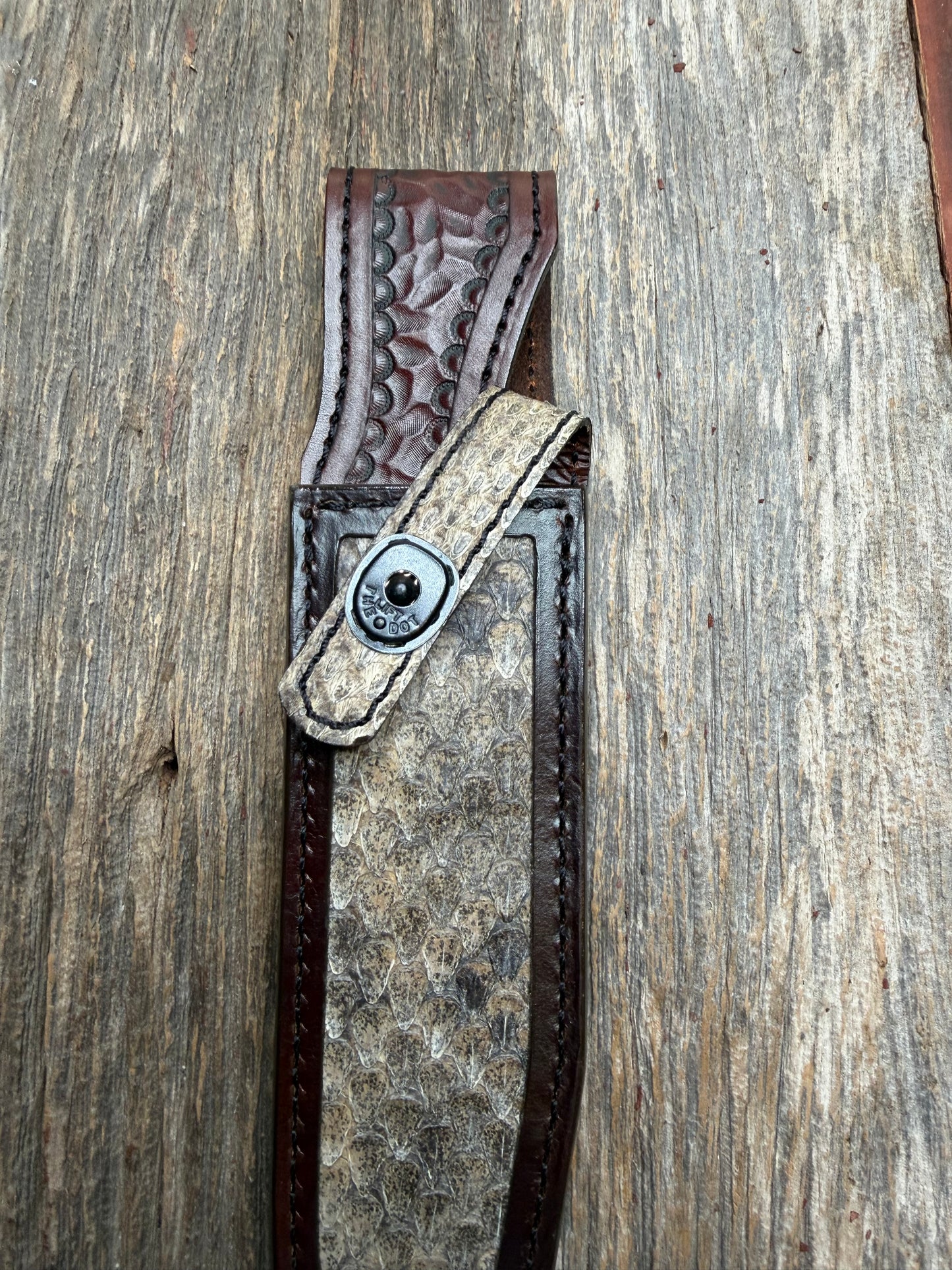 Randall Model 1-7 with Western Diamondback RattleSnake skin from Treeman Sheaths.
