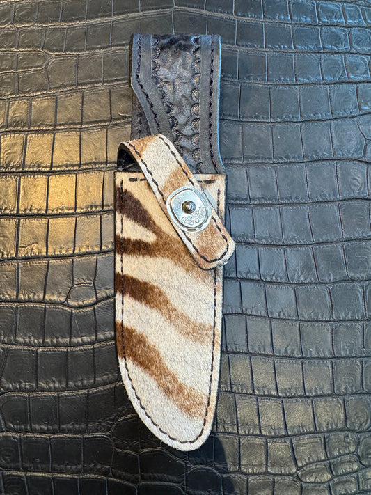 Randall Model 23 Exotic Sheath in Zebra by Treeman.