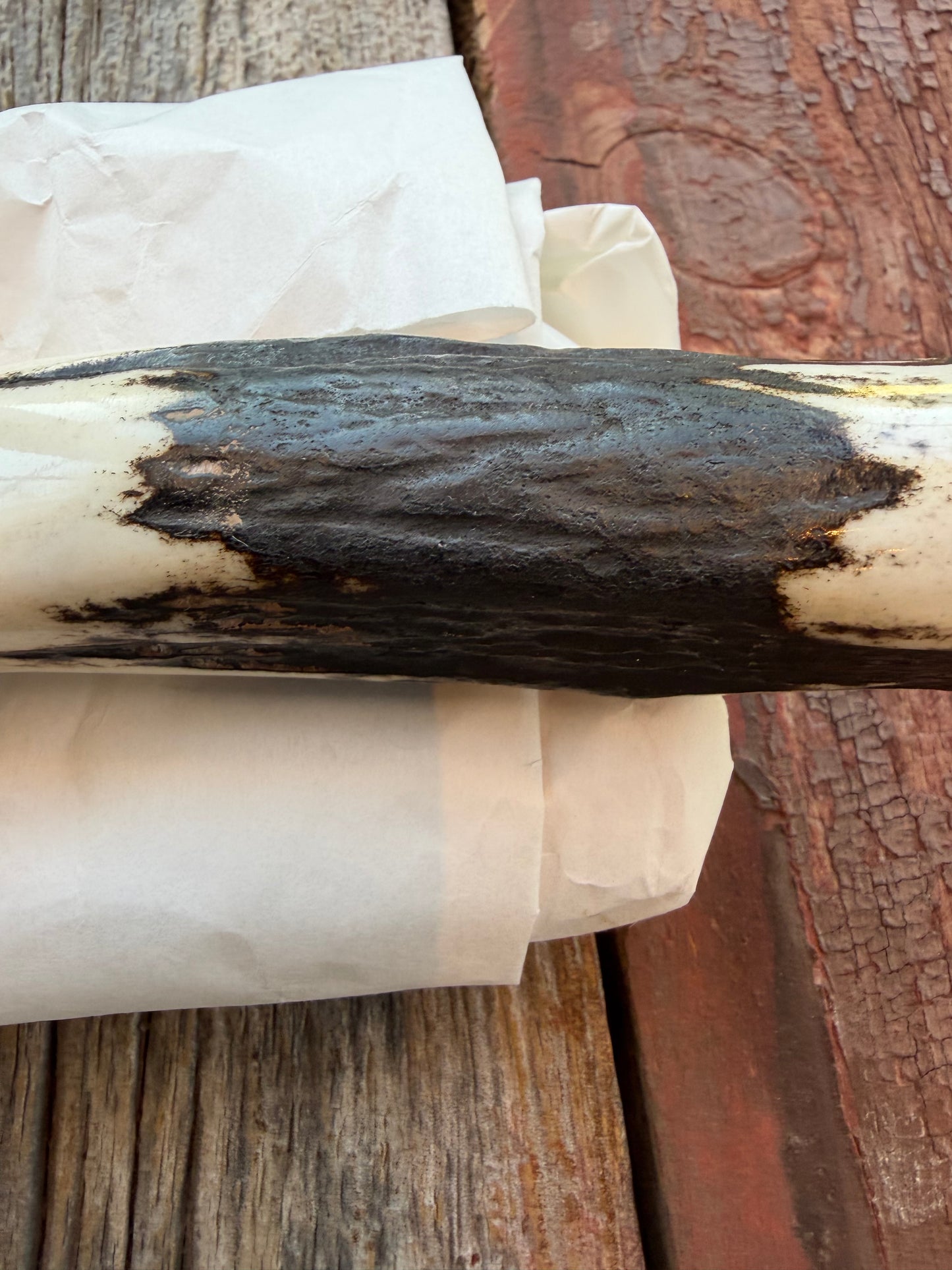 New in Paper Randall Non Catalog Model Sergeants Special. Nice Stag handle, Stainless blade, Nickel silver hilt and durillium butt cap. Brown leather sheath.