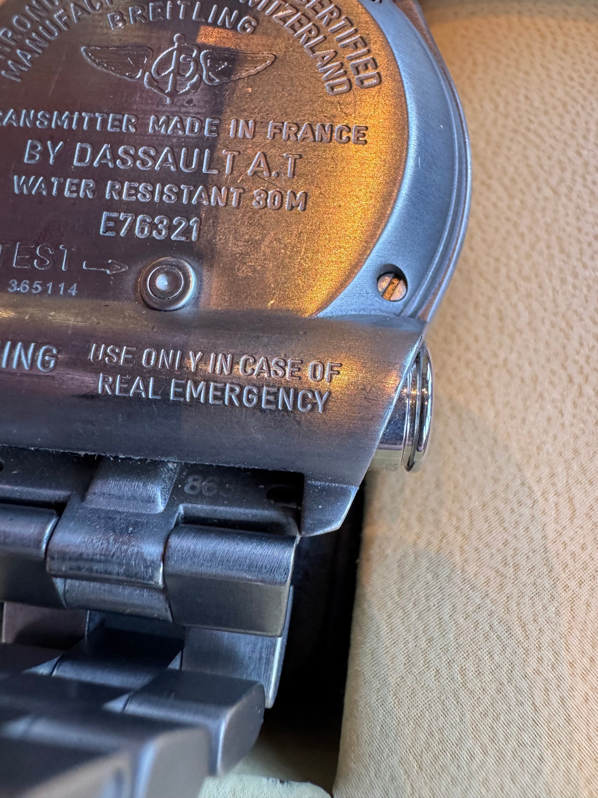 Breitling Emergency Reference Number. E73621. Eperp or Beacon never activated.