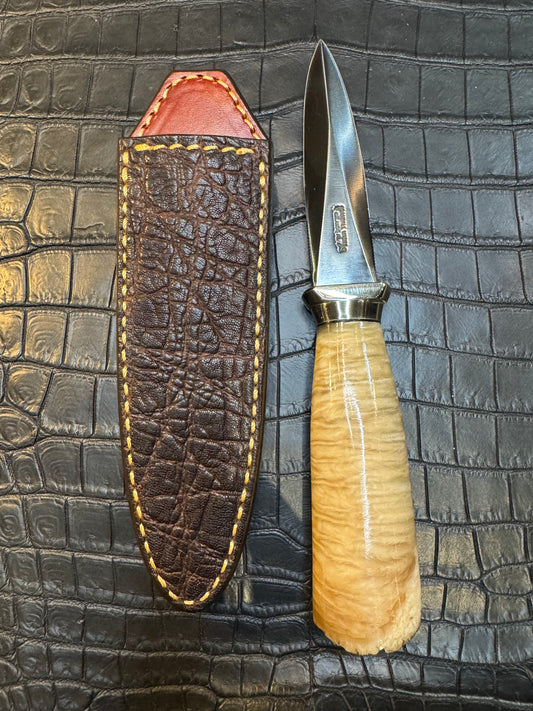 Randall Model 24 “Guardian” Sheath in Exotic Brown Elephant by Treeman. (Sheath only)