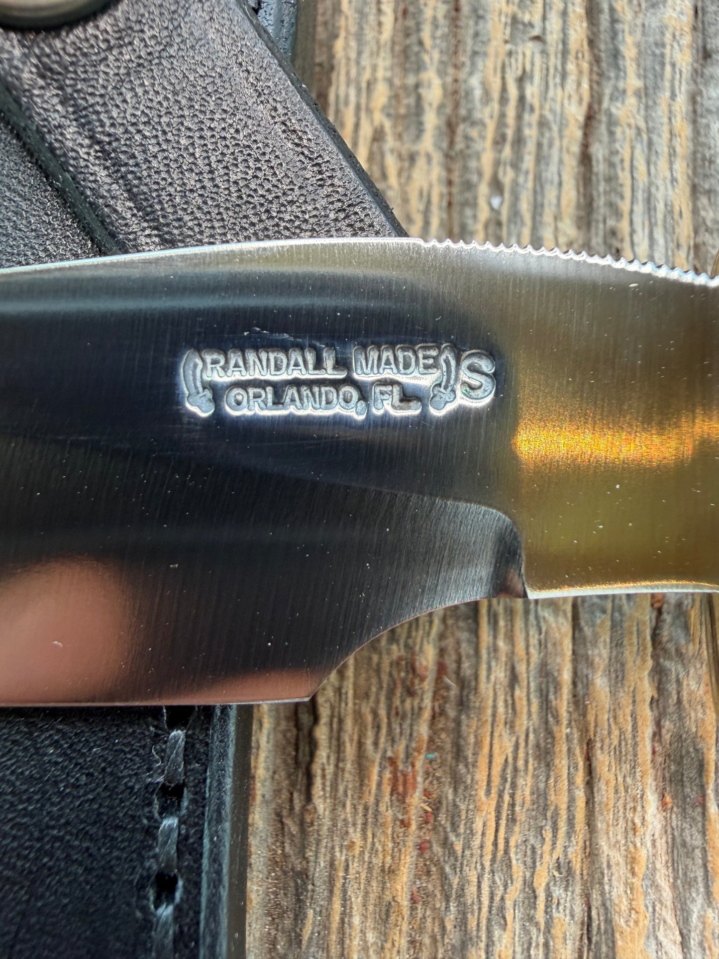 New Randall Made Knife Model Denmark Special Stainless Nickel Hilt, Aluminum crows beak butt cap.