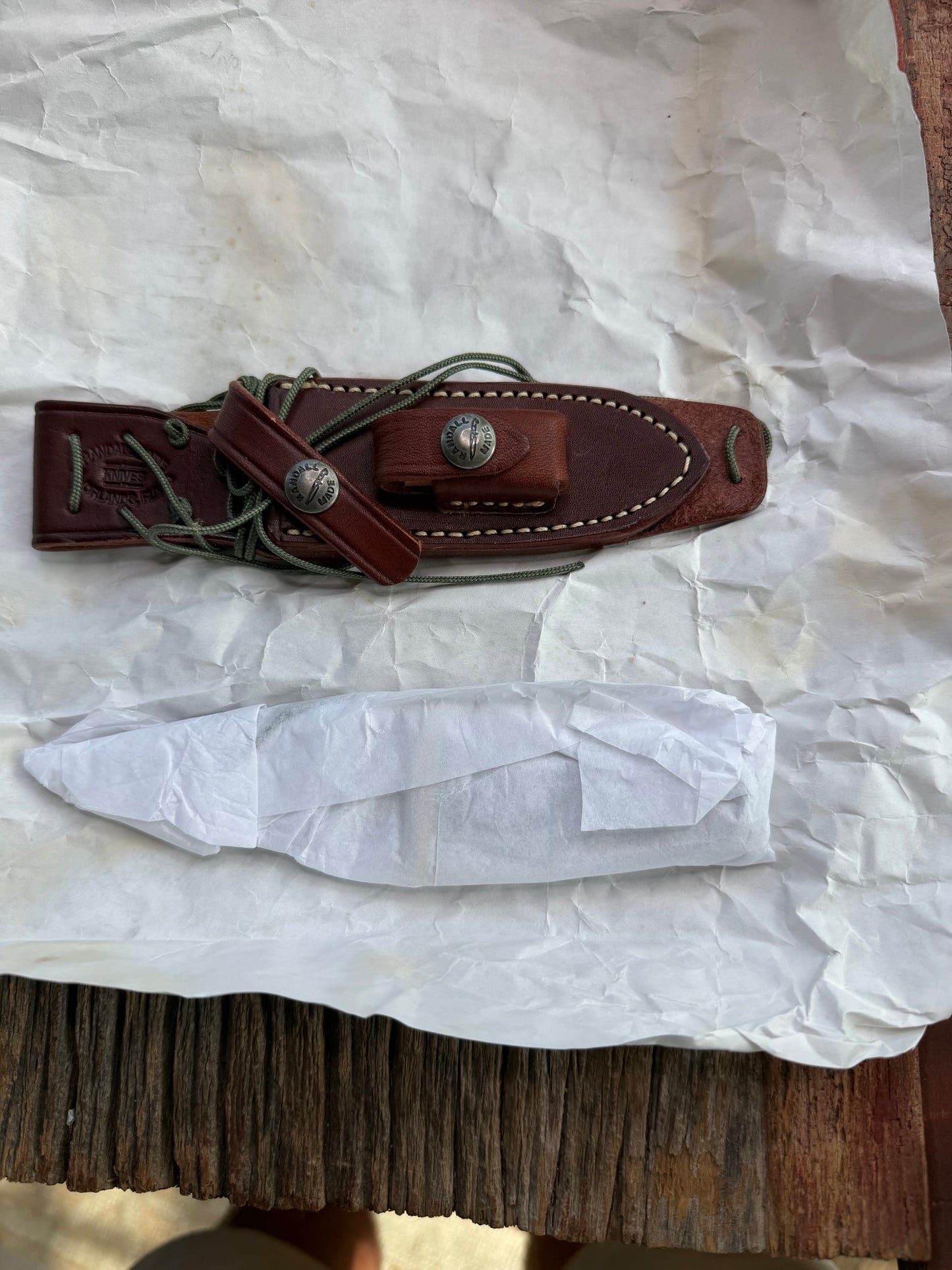 New Paper Randall Made Knife Mini Model 14 Attack Knife Black Micarta SN # 719