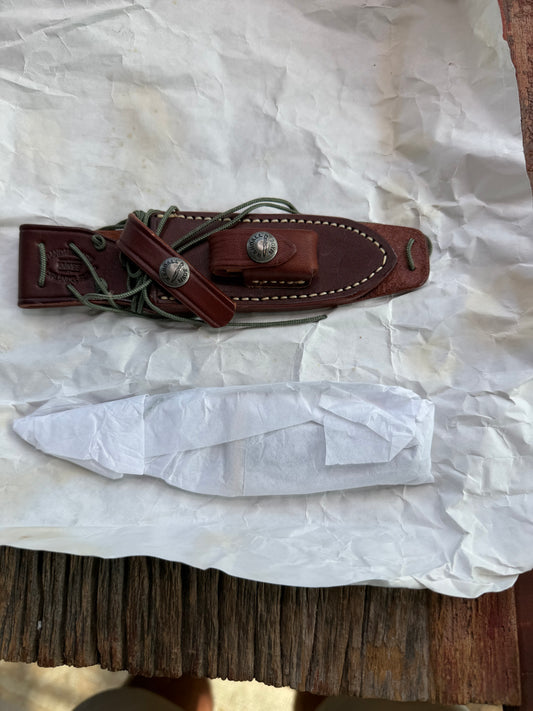 New Paper Randall Made Knife Mini Model 14 Attack Knife Black Micarta SN # 719