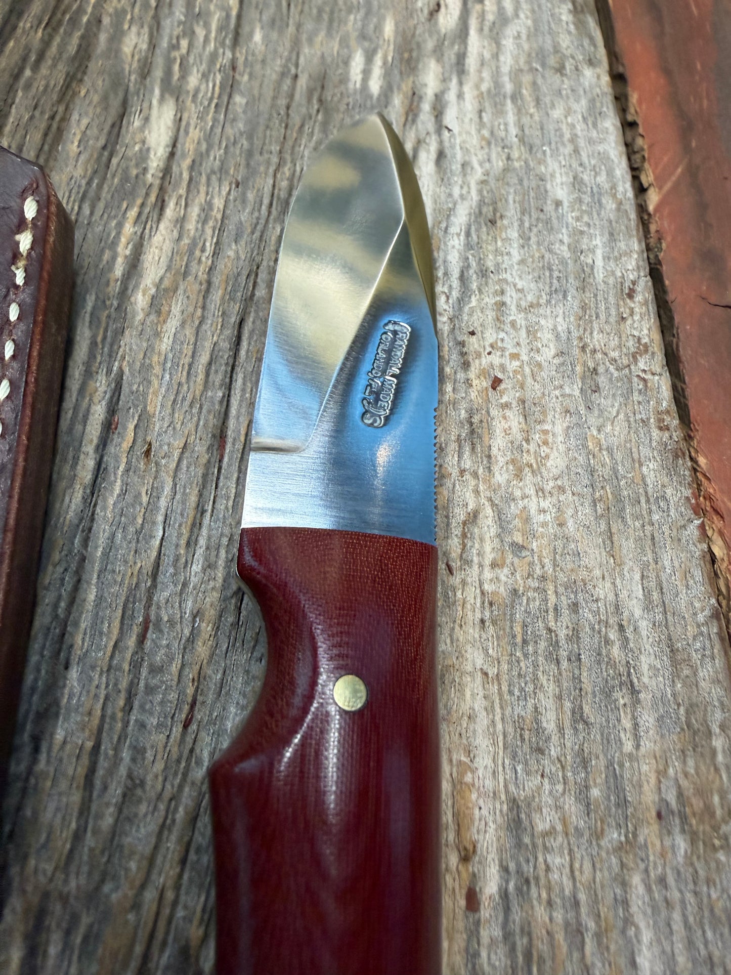 Randall Knife Model 10-3 Fisherman Red Micarta Stainless Steel