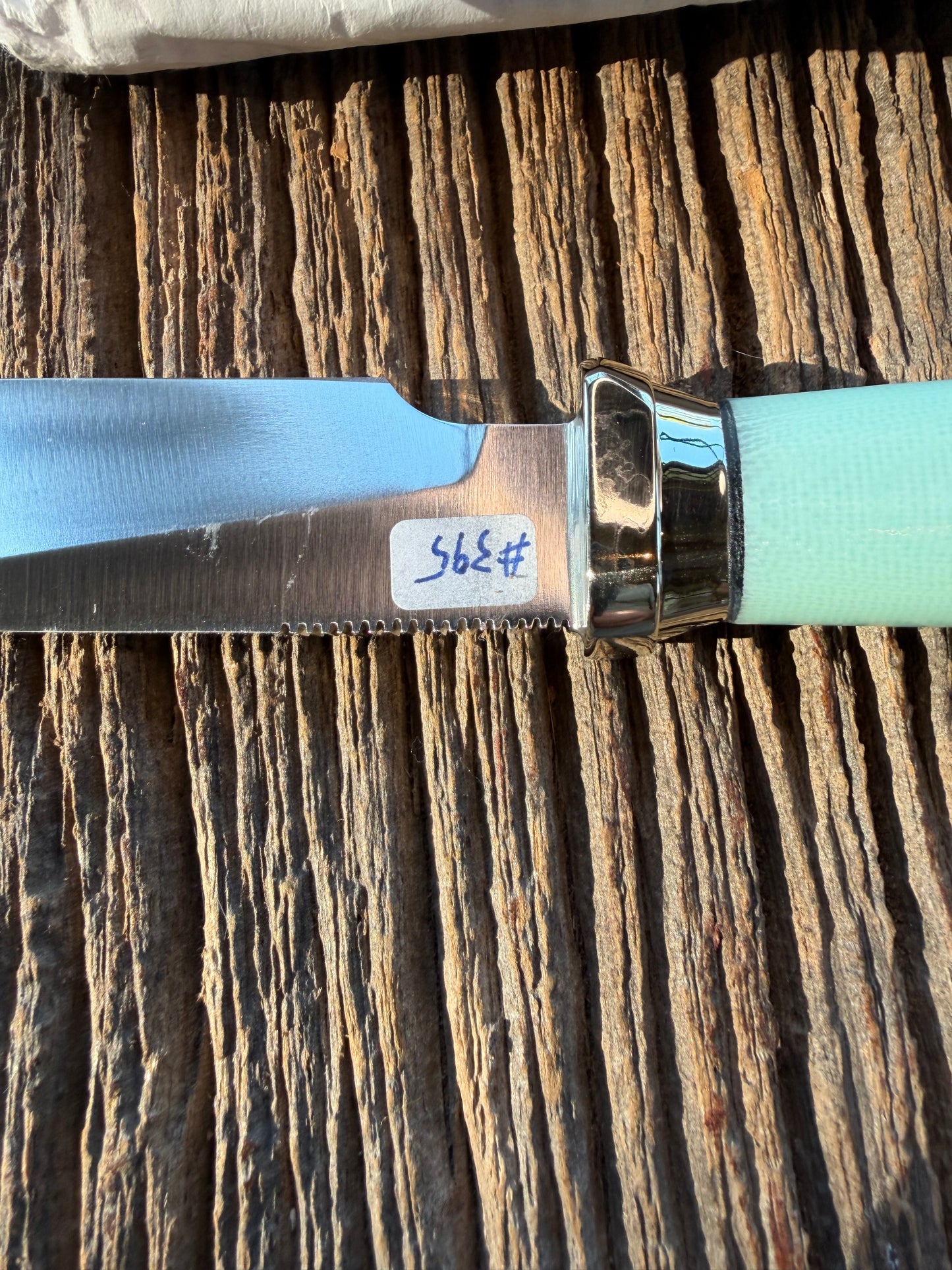 New in Paper Randall Non Catalog Model  Cattleman. G 10 Tiffany handle. Nickel Silver collar, Stainless blade.