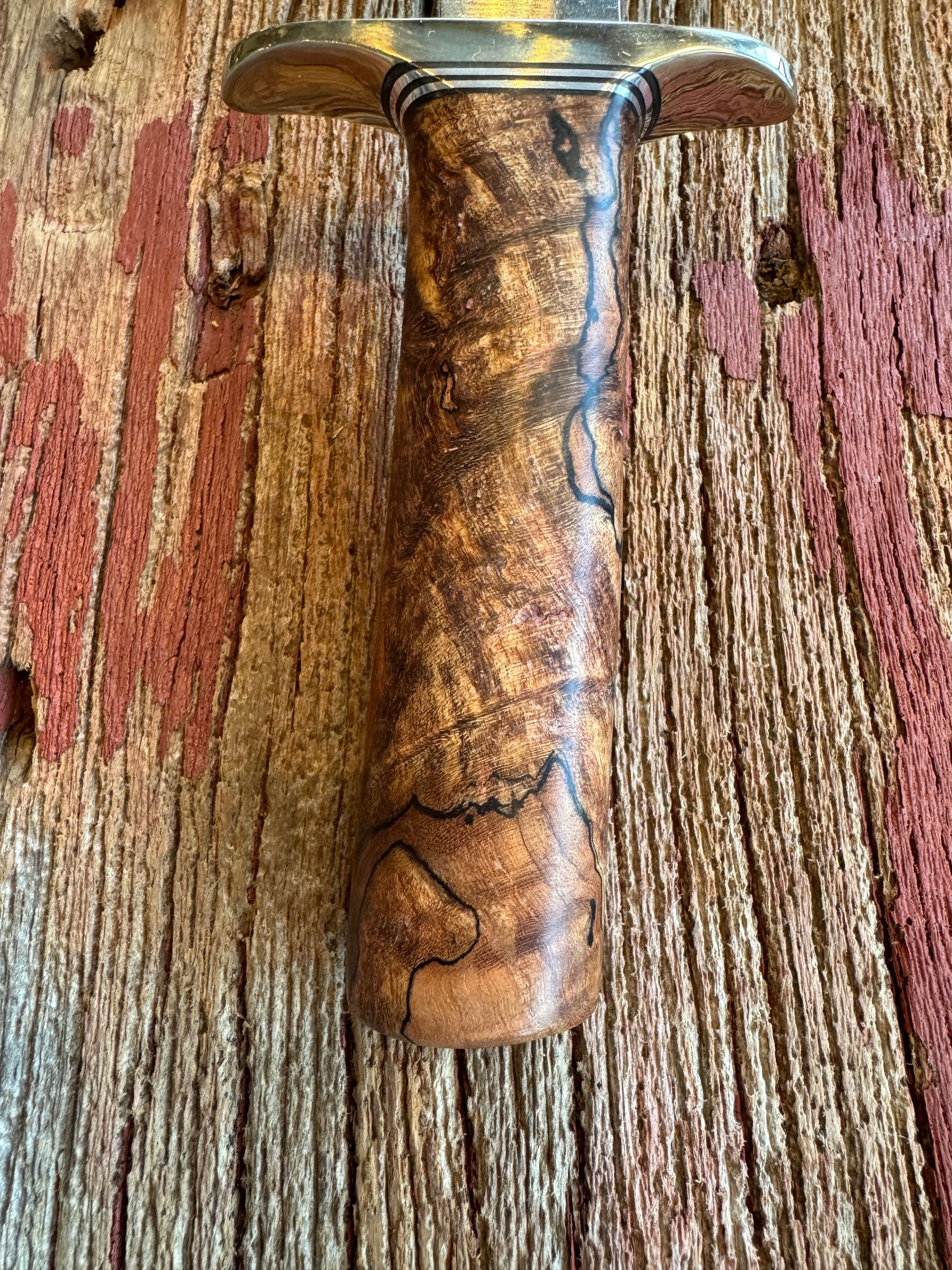 New in paper Randall Knife Model 1-7 Spalted Ebony wood Handle. Carbon Steel Blade, compass and Sawteeth.