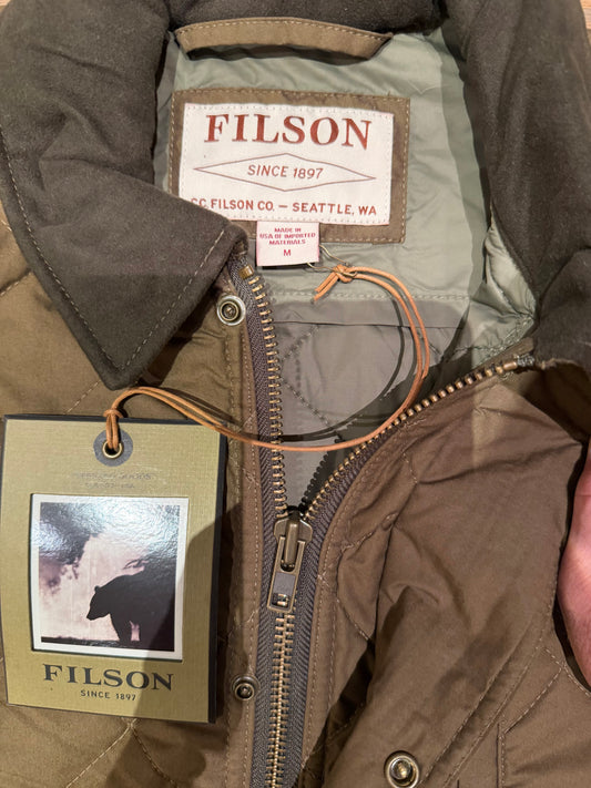 Filson Quilted Mile Marker Jacket NWT Vintage 11010773 Marsh Olive Medium Made in the USA