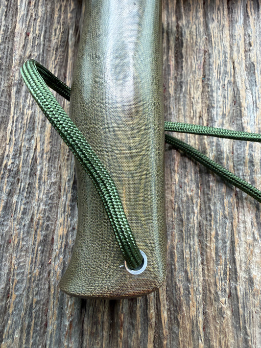 New in Paper Randall Knife Model Combat Companion Green Micarta Handle Stainless Steel, Nickel  Silcer Hilt, Lanyard. Sawteeth