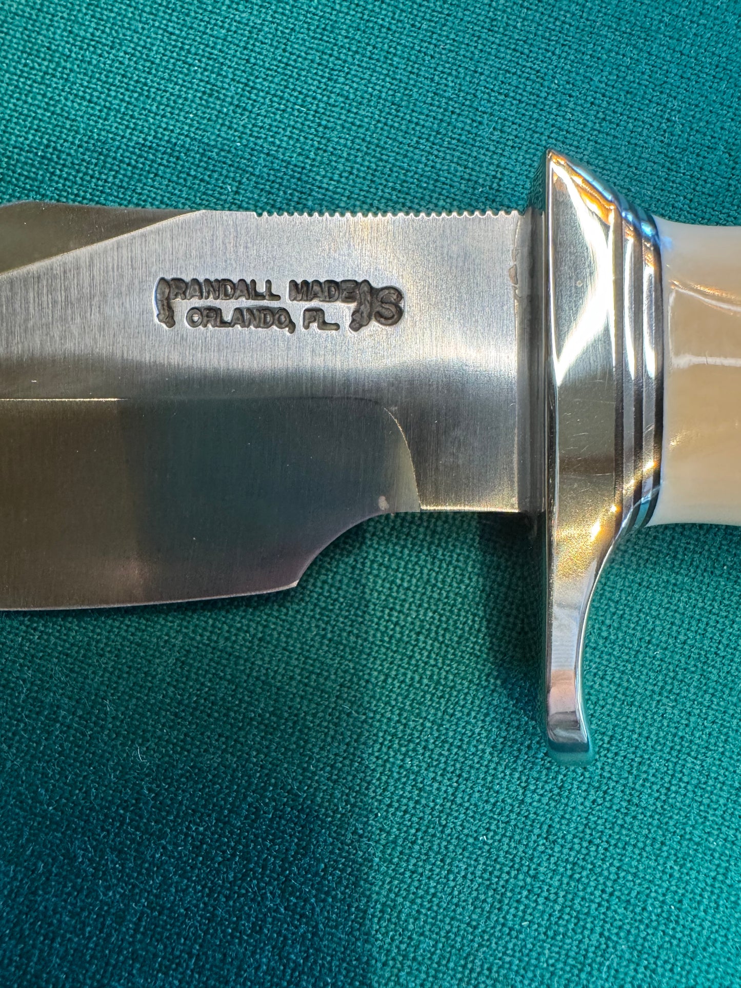 Randall Knife Model 19-5 NSH Resin Ivory Stainless Steel Black Randall Sheath
