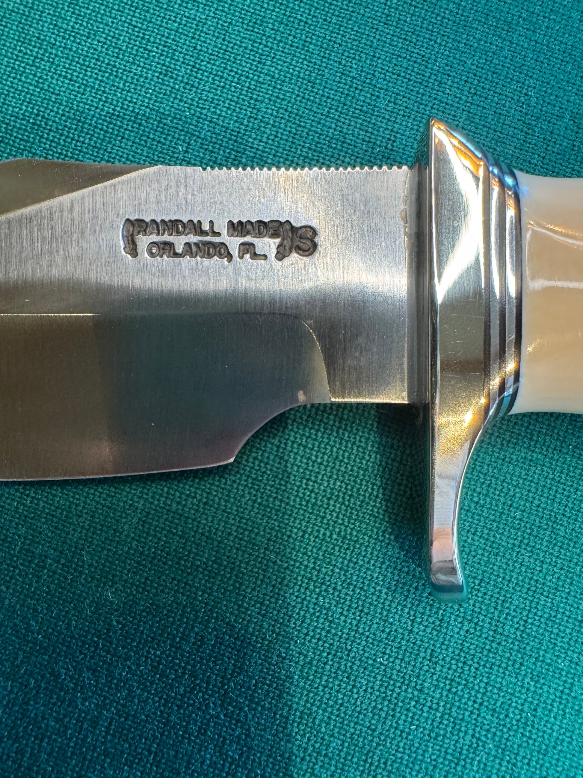 Randall Knife Model 19-5 NSH Resin Ivory Stainless Steel Black Randall Sheath